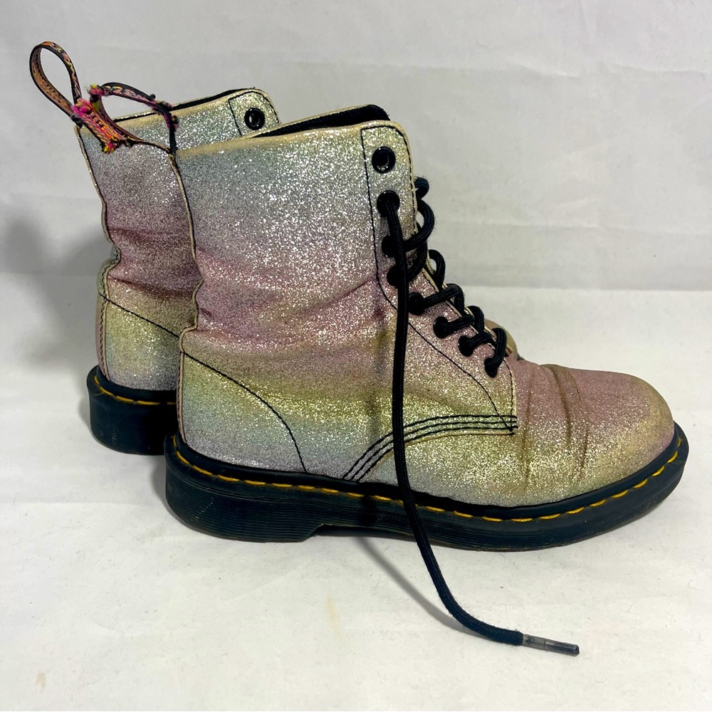 Dr. Martens | Pascal Rainbow Glitter Shimmer boots womens size 7